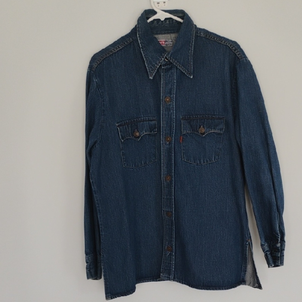 Vintage Levi's Orange Tab Heavy Denim Workshirt - L - Picture 2 of 14